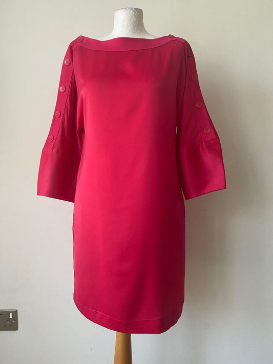La Redoute Button Detail Tunic Dress Size 10 Available in: Blue, Pink, Yellow