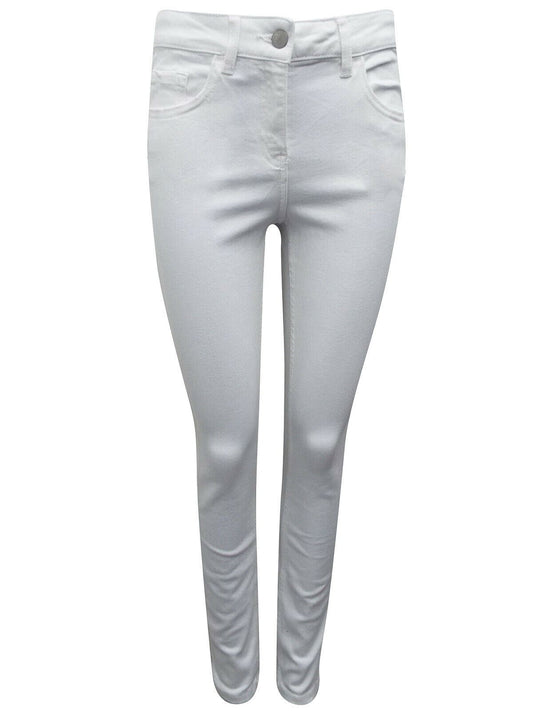 Next White Mid Rise Cotton Rich Skinny Jeans L31  Sizes: 8, 10, 12, 18, 20, 22