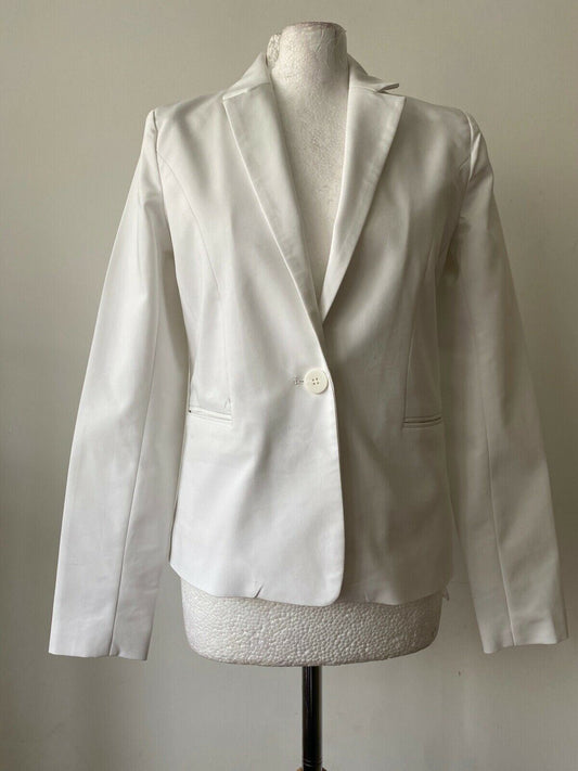 VILLA Viadelia Blazer Size 10 UK / 38 EU White suit jacket
