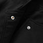 Black Big Pockets Baseball Collar Jacket