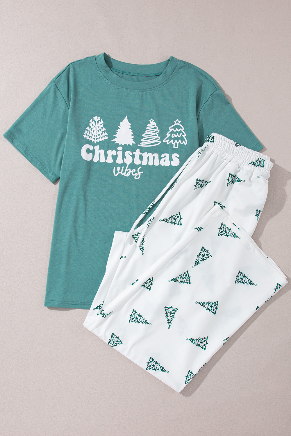 Skobeloff Christmas Tree Print Tee and Trousers Lounge Set