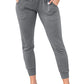 Grey High Waist Pleated Pocket Leggings