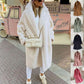 Fleece Coat With Pockets Faux Fur Coat Winter Warm