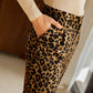 Leopard Animal Print Wide Leg Pants