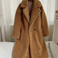 Fleece Coat With Pockets Faux Fur Coat Winter Warm