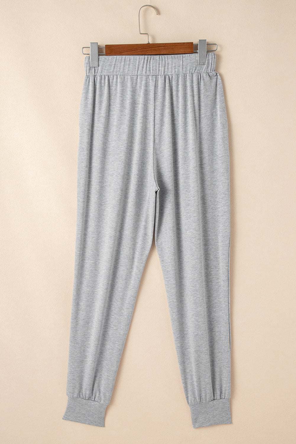 Light Grey Split Long Cardigan and Skinny Trousers Lounge Set