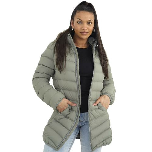 Ladies Brave Soul Grantlong Padded Long Coat