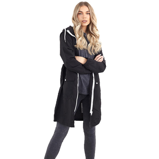 Ladies Brave Soul Devan Hooded Rain Mac