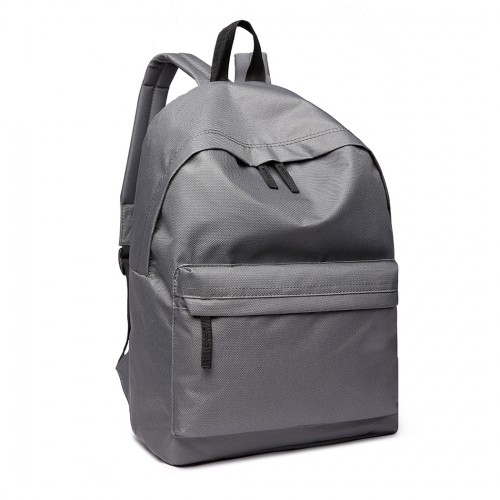 700D - Miss Lulu Classic Large Capacity Unisex Everyday Backpack - Grey