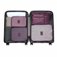 E2015 - Kono 6 Piece Polyester Travel Luggage Organiser Bag Set - Burgundy