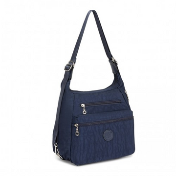 EH2063 - Kono Three Way Multipurpose Casual Shoulder Bag With Double Zippers - Navy