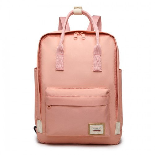 EB2017 - Kono Large Polyester Laptop Backpack - Pink