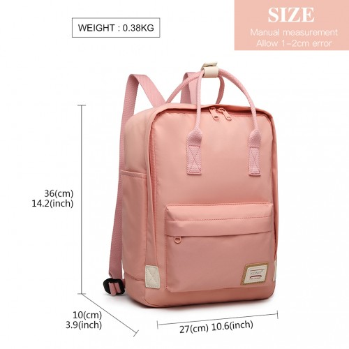 EB2017 - Kono Large Polyester Laptop Backpack - Pink