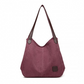 EB2040L - Kono Canvas Shoulder Tote Bag - Claret