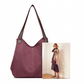 EB2040L - Kono Canvas Shoulder Tote Bag - Claret