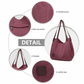 EB2040L - Kono Canvas Shoulder Tote Bag - Claret