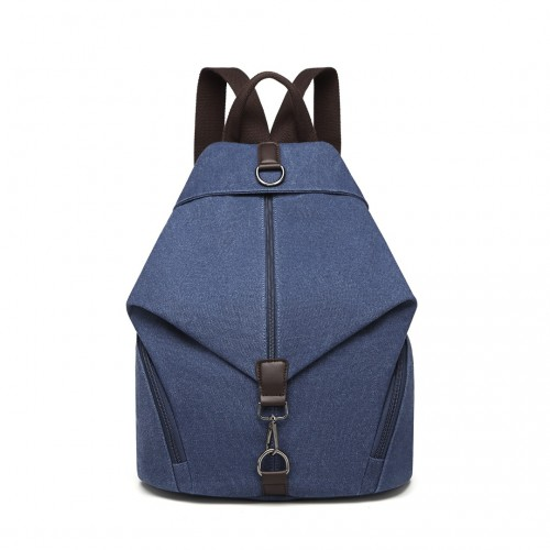 EB2044 - Kono Fashion Anti-Theft Canvas Backpack - Navy