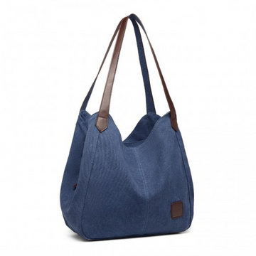 EB2040L - Kono Canvas Shoulder Tote Bag - Navy