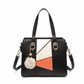 LG2051 - Miss Lulu Colour Block Cross-Body Handbag - Black