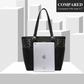 LG1943 - MISS LULU LASER CUT OUT TOTE SHOPPER BAG - BLACK