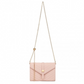 LP2205 - Miss Lulu V-stitched Flap Leather Chain Bag - Pink