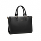 LT2222 - Miss Lulu Leather Look Classic Handbag Tote Bag - Black