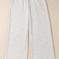 Light Grey Cross-Waist Wide Leg Lounge Trousers