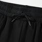 Black High Waisted Drawstring 2-in-1 Side Pocket Color Block Bikini Shorts