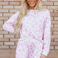 Pink Leopard Animal Print Pullover and Shorts Loungewear