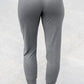 Grey High Waist Pleated Pocket Leggings