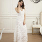 Backless Feather Lace Long Dress