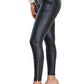 Black Faux Leather Zipped Detail Leggings