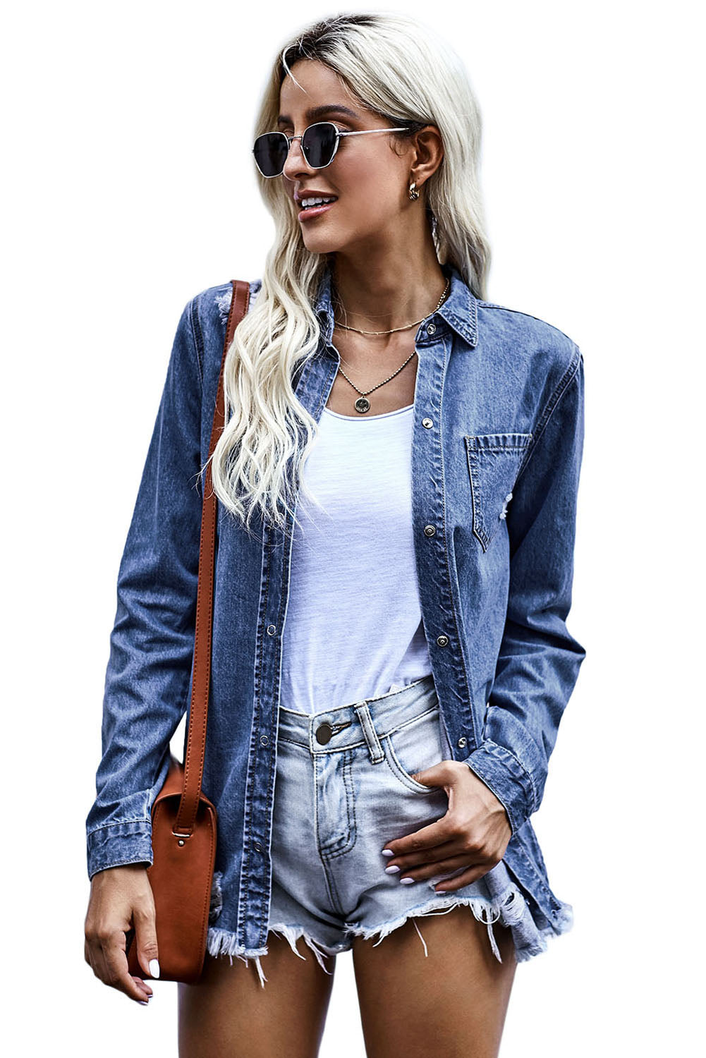 Black Ripped Denim Jacket