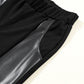 Black Leather Panel Patchwork High Waist Leggings