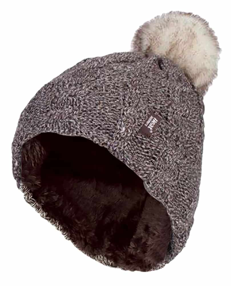 Ladies Fleece Lined Thermal Hat with Pom Pom