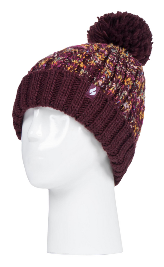 Ladies Thermal Bobble Hat with Large Pom Pom