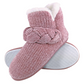 Ladies Knitted Fleece Slippers Booties