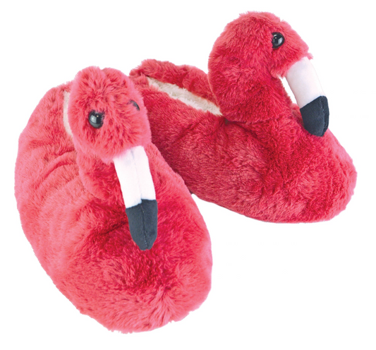 Ladies Novelty Soft Soled Flamingo Slippers