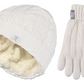 Ladies Hat & Gloves Set for Winter