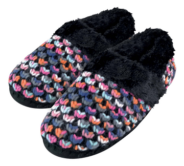 Ladies Fleece Lined Warm Knitted Slippers