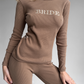 2 Piece Ribbed Cotton Loungewear