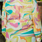 Yellow Plus Size Abstract Print Loose Tunic Shirt