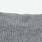 Grey Wide Waistband Ribbed Textured Knit Leggings