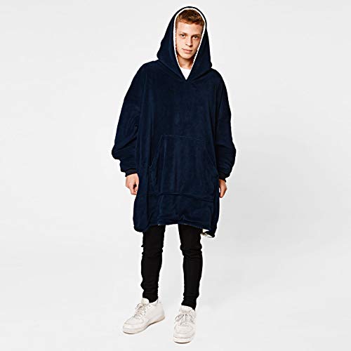 Oversized Hooded Blanket with Ultra Soft Sherpa Lining