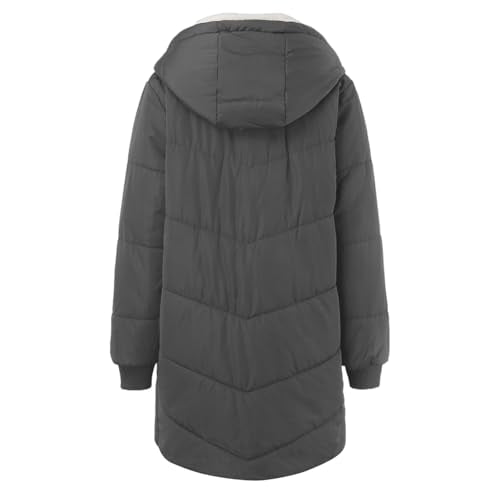 Winter Coat Sherpa Lined Hooded Thick Winter Padded Puffer Coat