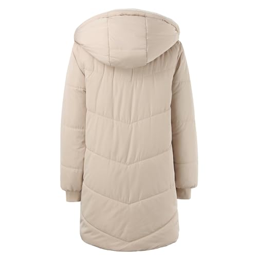 Winter Coat Sherpa Lined Hooded Thick Winter Padded Puffer Coat