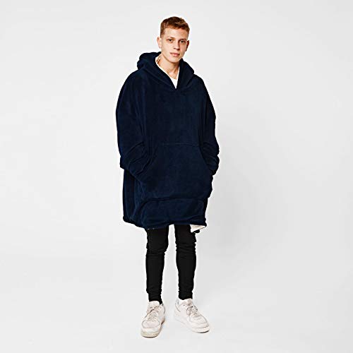 Oversized Hooded Blanket with Ultra Soft Sherpa Lining