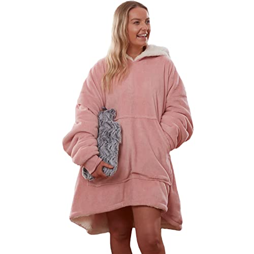 Oversized Hooded Blanket with Ultra Soft Sherpa Lining