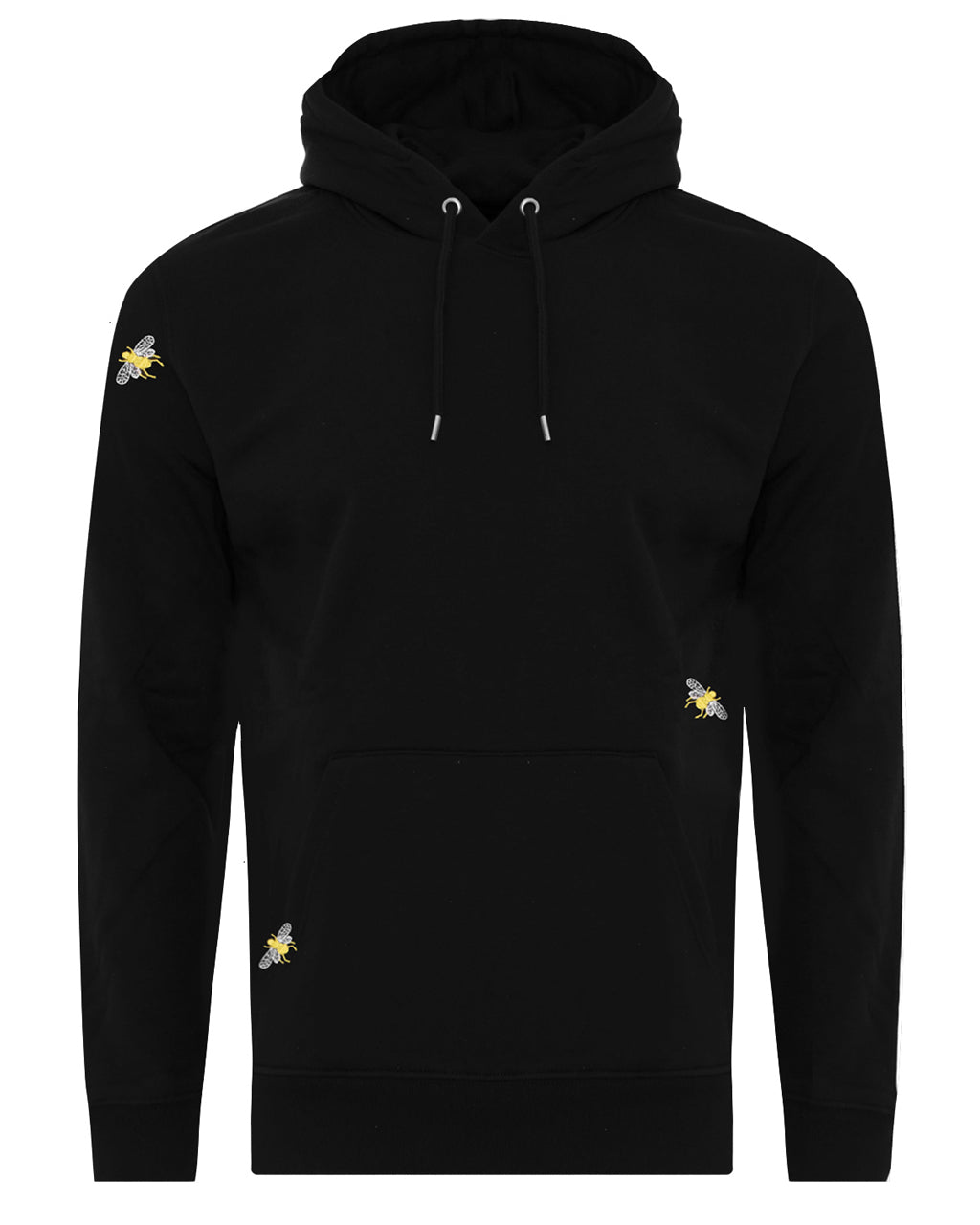 Bee Embroidered Hoodie Black