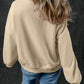 Smoke Grey Zip-up Stand Neck Kangaroo Pocket Sweatshirt